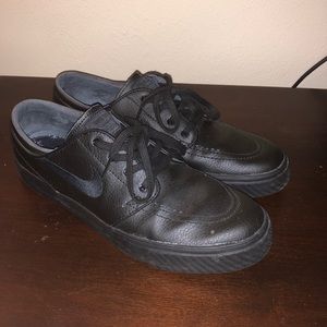 Black leather bike sb Stefan Janoski 10.5